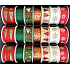 Nekupto Fabric Christmas ribbon Green Santa 25 mm x 2.5 m