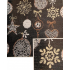 Nekupto Christmas gift wrapping paper 70 x 200 cm Black cream snowflakes, stars