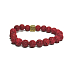 Lava dark red with royal mantra Om, bracelet elastic natural stone, ball 8 mm / 16-17 cm, born of the four elements