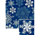 Nekupto Christmas gift wrapping paper 70 x 200 cm Blue white, blue, silver flakes