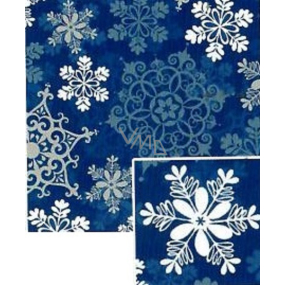 Nekupto Christmas gift wrapping paper 70 x 200 cm Blue white, blue, silver flakes