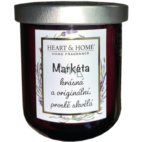 Heart & Home Sweet cherry soy scented candle with the name Margaret 110 g