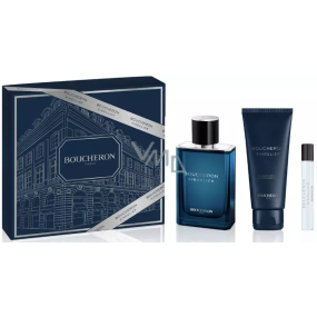 Boucheron Singulier eau de parfum 100 ml + eau de parfum 7,5 ml miniature + shower gel 100 ml, gift set for men