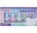 Martinelia Galaxy Dreams nail polish 3 x 3 ml + nail stickers, cosmetic set for children