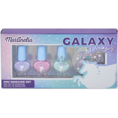 Martinelia Galaxy Dreams nail polish 3 x 3 ml + nail stickers, cosmetic set for children