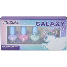 Martinelia Galaxy Dreams nail polish 3 x 3 ml + nail stickers, cosmetic set for children