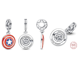 Charm Sterling silver 925 Marvel The Avengers, Captain America shield, bracelet pendant