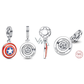 Charm Sterling silver 925 Marvel The Avengers, Captain America shield, bracelet pendant