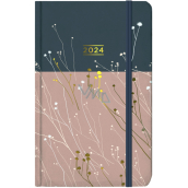Albi Diary 2024 pocket diary with rubber band Meadow 9,3 x 15 x 1,3 cm