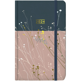 Albi Diary 2024 pocket diary with rubber band Meadow 9,3 x 15 x 1,3 cm