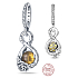 Charm Sterling silver 925 Disney Beauty and the Beast - Infinity and Rose Belly, fairy tale bracelet pendant
