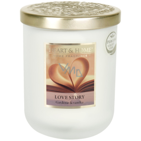 Heart & Home Love Story Soy scented candle large burns up to 75 hours 320 g