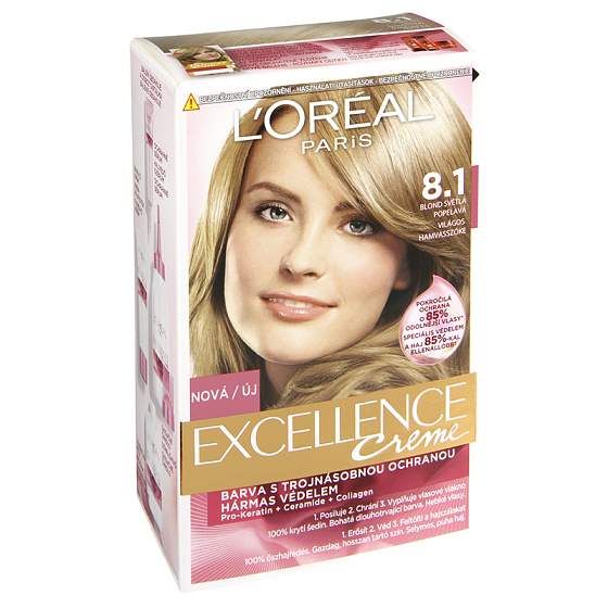 Loreal Paris Excellence Creme Hair Color 8.1 blonde light ash