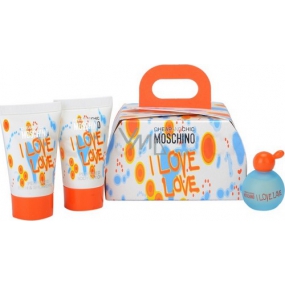 Moschino I Love Love eau de toilette 4.9 ml + shower gel 25 ml + body lotion 25 ml, gift set