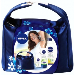 Nivea Natural deo roll-on 50 ml + hand cream 100 ml + body lotion 400 ml + cosmetic bag for women