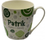 Nekupto Twister mug named Patrik green 0.4 liter