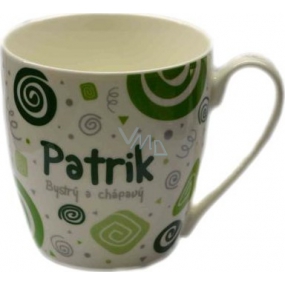 Nekupto Twister mug named Patrik green 0.4 liter