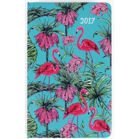 Albi Pocket Diary Weekly Flamingos 9.5 cm × 15.5 cm × 1.1 cm