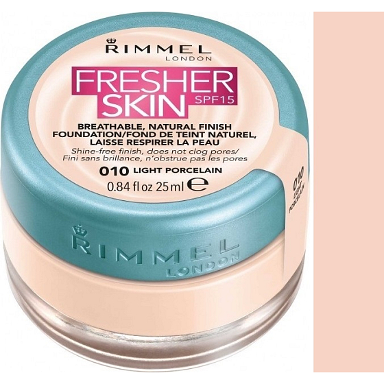 Rimmel London Fresher Foundation Foundation 010 Light Porcelain 25 ml