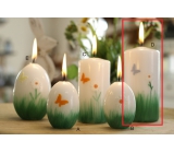 Lima Spring relief bow tie, flower candle white cylinder 60 x 120 mm 1 piece