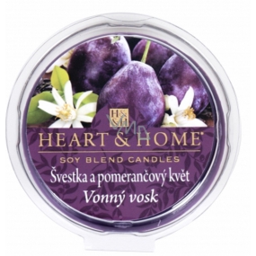 Heart & Home Plum and orange blossom Soy natural fragrant wax 27 g