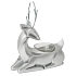 Yankee Candle Arctic Forest reindeer candlestick sitting on a tea candle