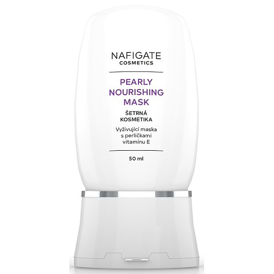 Nafigate Cosmetics Pearly Nourishing Nourishing Mask with Vitamin E Beads for Tired Skin 40+ 50 ml