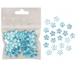 Self-adhesive flowers blue 2 cm 20 pieces