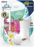 Glade Electric Scented Oil Exotic Tropical Blossoms fragrance with notes of monoi flowers and coconut milk electric air freshener machine with liquid refill 20 ml