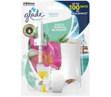 Glade Electric Scented Oil Exotic Tropical Blossoms fragrance with notes of monoi flowers and coconut milk electric air freshener machine with liquid refill 20 ml