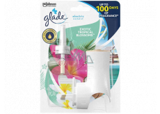 Glade Electric Scented Oil Exotic Tropical Blossoms fragrance with notes of monoi flowers and coconut milk electric air freshener machine with liquid refill 20 ml