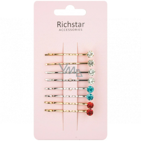 Richstar Accessories Clip-feather with stone 5 cm 8 pieces