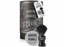 Hawkins & Brimble Men shaving cream 100 ml + shaving brush + tin box, cosmetic set for men