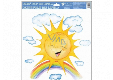 Window foil hand-painted suns, rainbow 30 x 30 cm