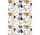 Ditipo Gift wrapping paper 70 x 100 cm White with dogs 2 sheets