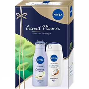 Nivea Coconut Pleasure body lotion 200 ml + Coconut shower gel 250 ml, cosmetic set