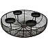 Emocio Metal round candlestick for tealights 370 x 100 mm black