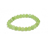 Olivine / Peridot bracelet elastic natural stone, ball 6 mm / 16 -17 cm, stone protecting human aura