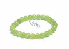 Olivine / Peridot bracelet elastic natural stone, ball 6 mm / 16 -17 cm, stone protecting human aura