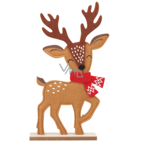Christmas reindeer made of felt with scarf 31,5 cm