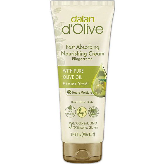 Dalan d Olive Nourishing Cream nourishing hand and body cream with olive oil 250 ml