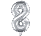 Ditipo Inflatable foil balloon number 8 silver 35 cm 1 piece