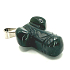 Chalcedony green Penis for happiness, pendant natural stone hand cut approx. 11 x 22 mm, stone of love, joy