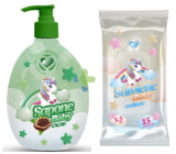 Setablu Cacao Unicorn liquid soap for children 500 ml + wet wipes 15 pieces