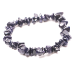 Goldstone / aventurine blue bracelet elastic chopped natural stone 16 cm, for children, stone of ambition