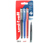 Uni Mitsubishi Rubberised pen with cap 0,7 mm mix colours 3 pcs