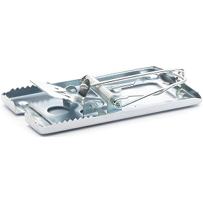 Zinc-coated metal mouse trap, 1 pcs