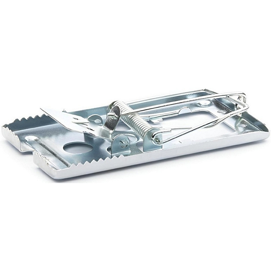 Zinc-coated metal mouse trap, 1 pcs