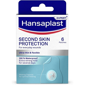 Hansaplast Second Skin protection hydrocolloid plaster, 6 pcs