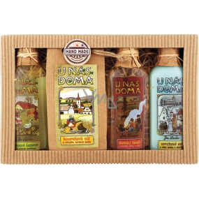 Bohemia Gifts Josef Lada Nettle hair shampoo 100 ml + with meadow herbal extracts bath salt 150 g + rose hips and roses oil bath 100 ml + apple and cinnamon shower gel 100 ml, cosmetic set